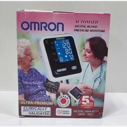 دستگاه فشارسنج امرون ژاپن omron سخنگو فارسی کیف و آداپتور دار