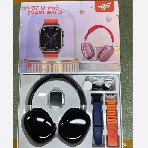 ساعت هوشمند Ultra 3 با لوازم کامل و هدفون ارسال سریع