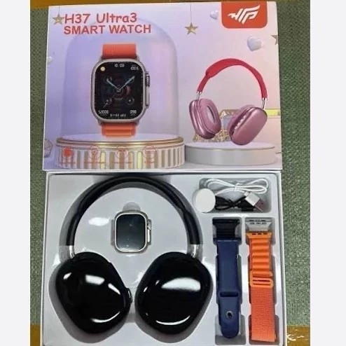 پک هدیه ساعت Ultra 3 با هدفون بلوتوثی شیک
