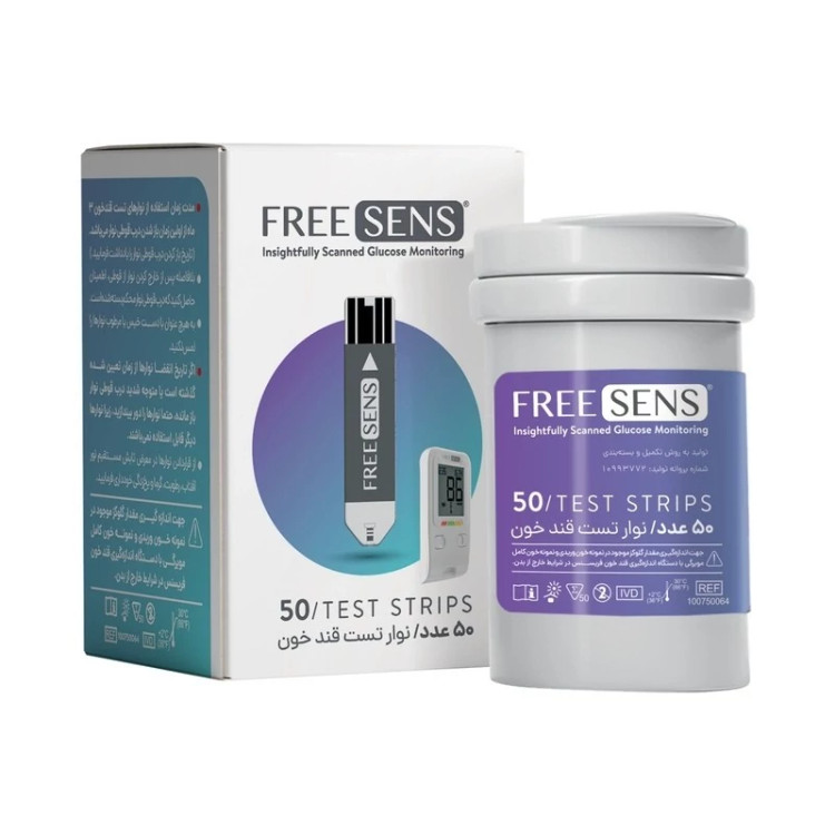 نوار تست قند خون فری سنس 50عددی