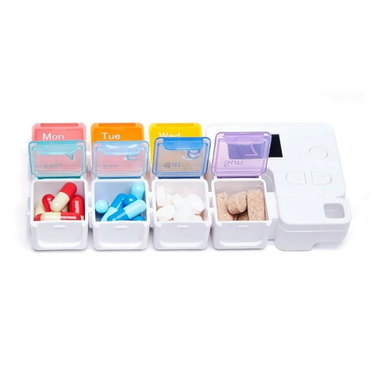 جعبه دارو هوشمند با برنامه ریزی و محفظه های جدا