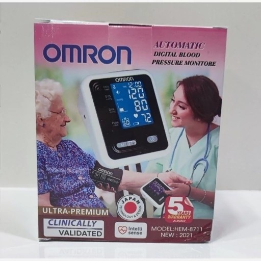 دستگاه فشارسنج امرون ژاپن omron سخنگو فارسی کیف و آداپتور دار