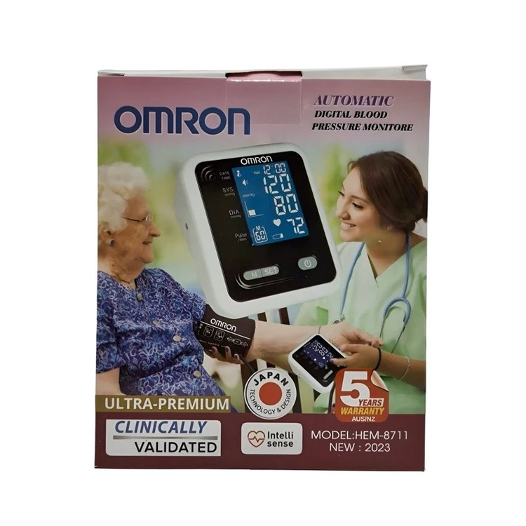 دستگاه فشارسنج امرون ژاپن omron سخنگو فارسی کیف و آداپتور دار
