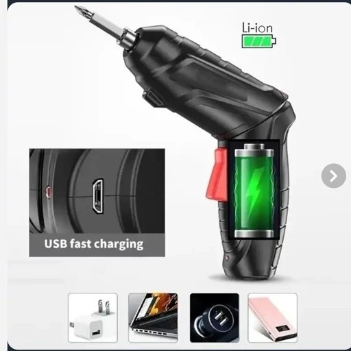 پیچگوشتی برقی شارژی دو حالته با کیف و سری